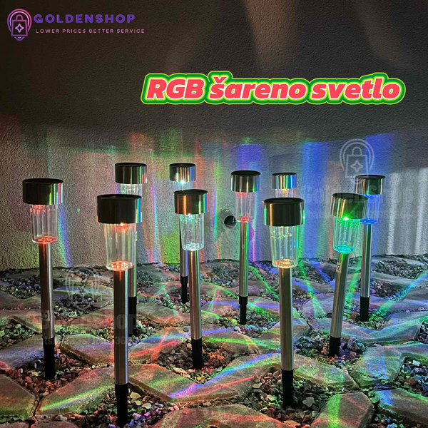 Solarne lampe od inox LED solarne lampe set 10 kom