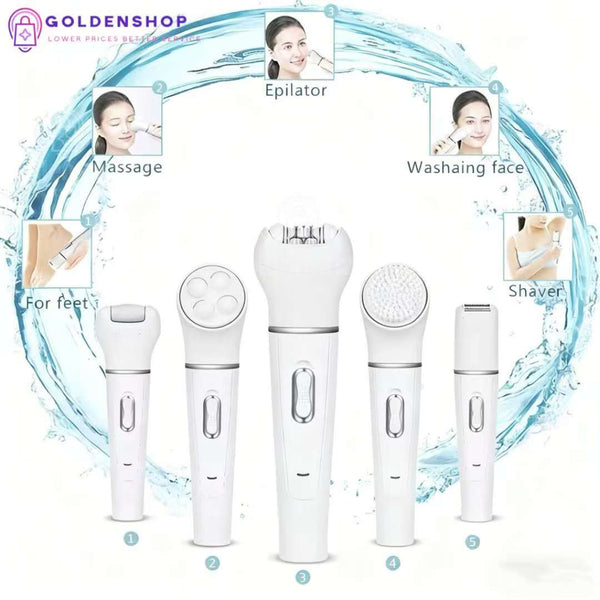 Depilator 5u1 Masazer Aparat za lice i telo 5u1 aparat