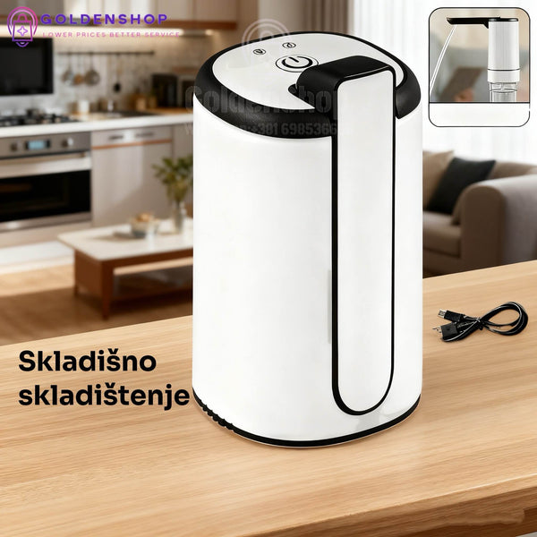 Pumpa za vodu za flase i balone elektricna punjiva CRNA