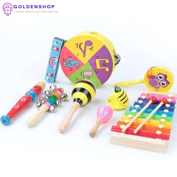Muzički Instrumenti set Daire, Metalofon, Triangl, Zvečke