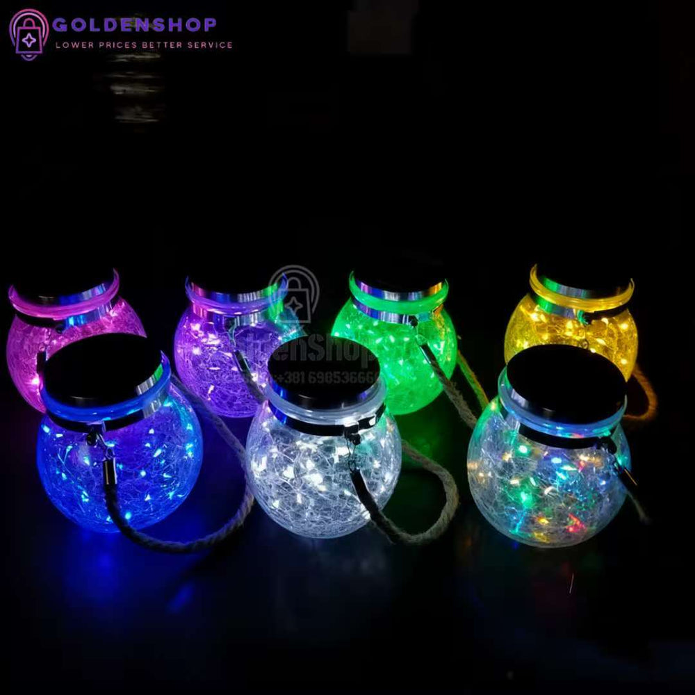 Solarne lampe Stakleni fenjer Lampa Ukrasna lampa 2kom