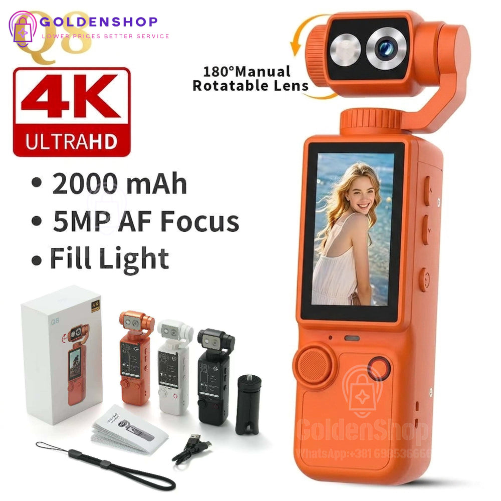 4K Akciona Kamera Q8 Gimbal 180 WiFi NOVO