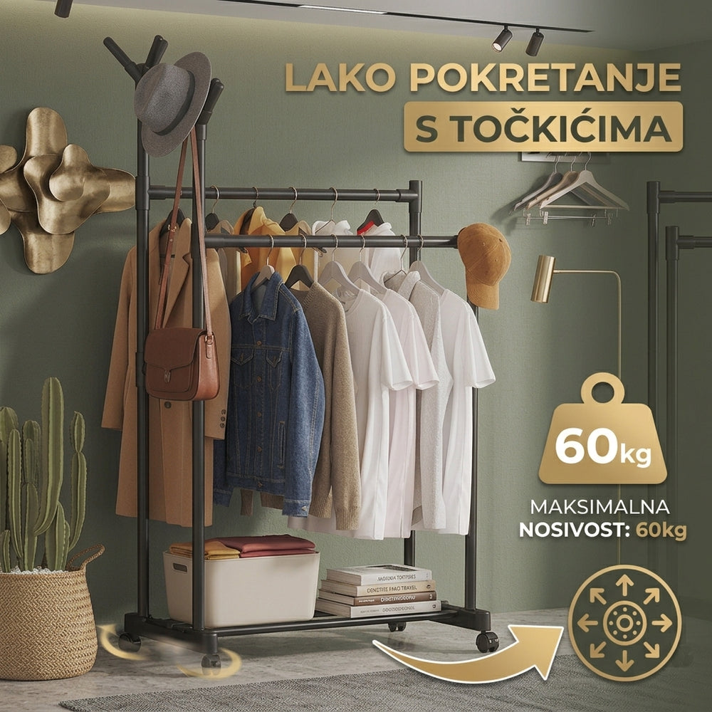 Stalak-pokretni stalak za odeću-stalak za odecu-60KG