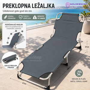 Sklopiva ležaljka za baštu i dvorište