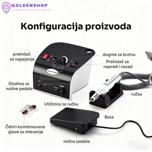 Profesionalna ELEKTRIČNA Turpija Za NOKTE