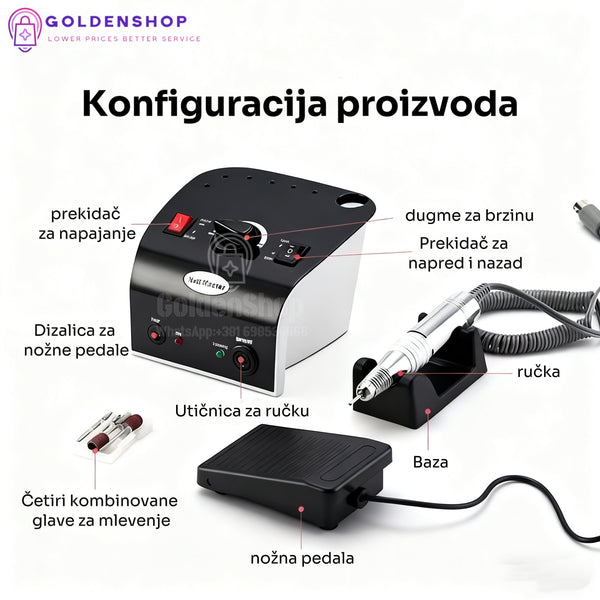 Profesionalna ELEKTRIČNA Turpija Za NOKTE