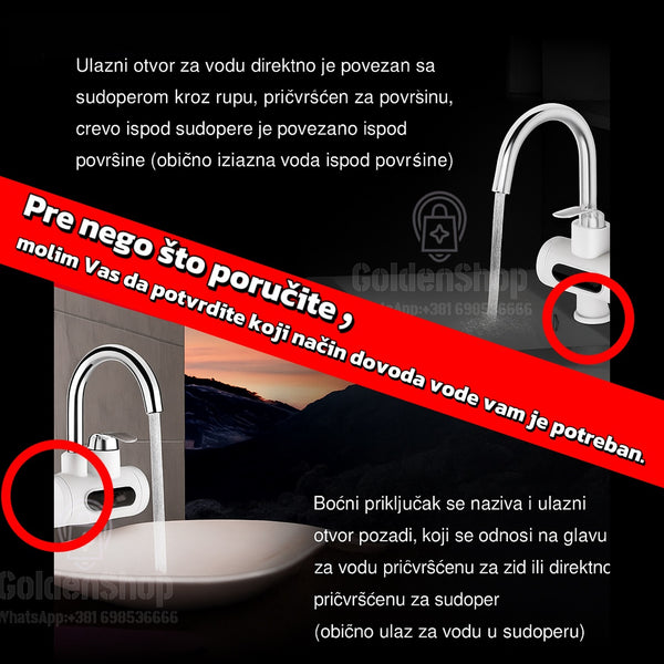 Inox Protocna Slavina sa grejačem zidna i stajaca