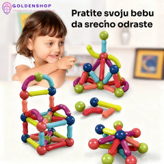 Magnetni stapici i kuglice za decu SET 103 dela