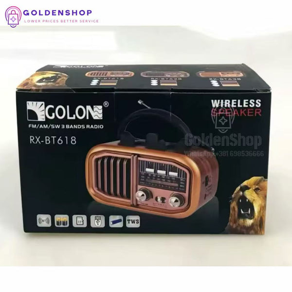 Retro radio sa bt zvucnicima i punjivom baterijom GOLON RX-BT618