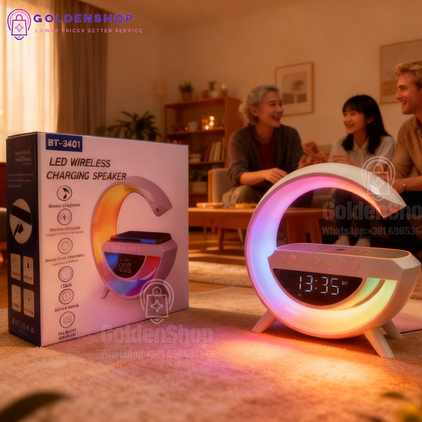 6 u 1 G Lampa Sat Bežični Punjač Zvučnik