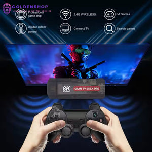 8K Game TV Box Stick Gaming Box, Wireless Controller, 64GB