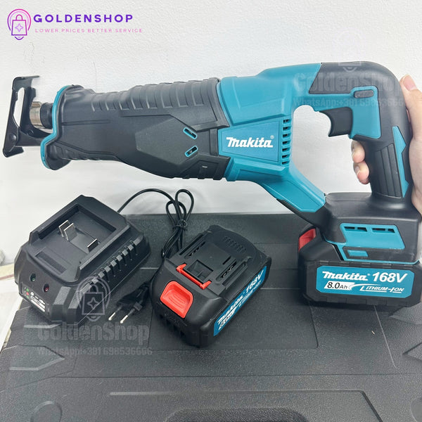 Makita aku sabljasta testera lisicarka+dve baterije 168V