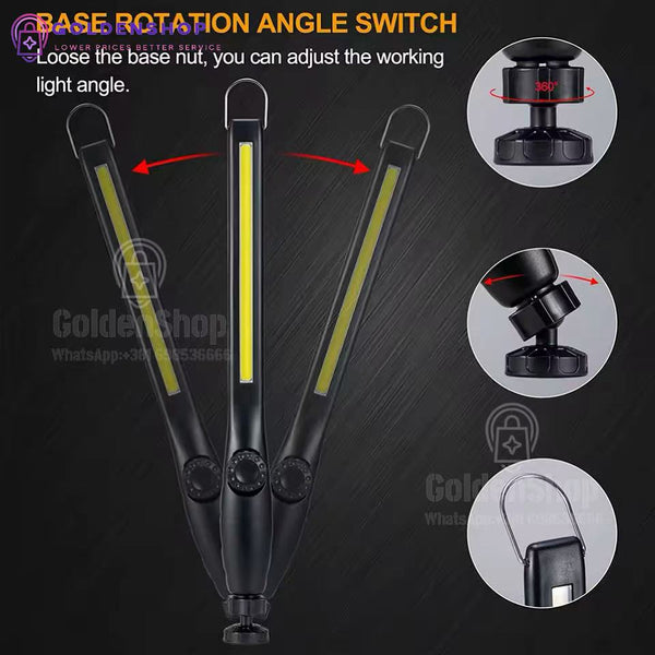 Led lampa sa magnetom za majstore punjiva