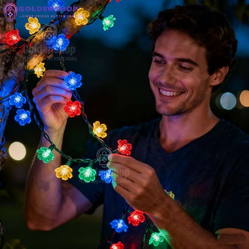 Solarna LED svetleća traka u obliku cveta trešnje