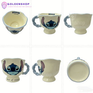 Disney Stitch Keramička Šolja sa Slamčicom i Poklon Kutijom 450ml