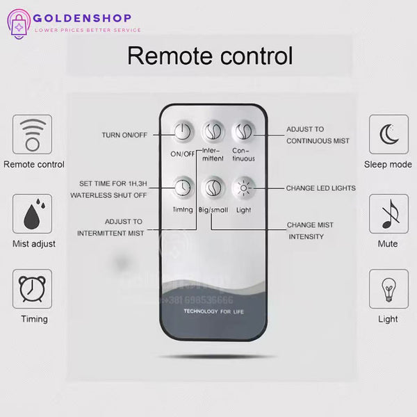 Aroma difuzer 7 led boja osveživac prostorija