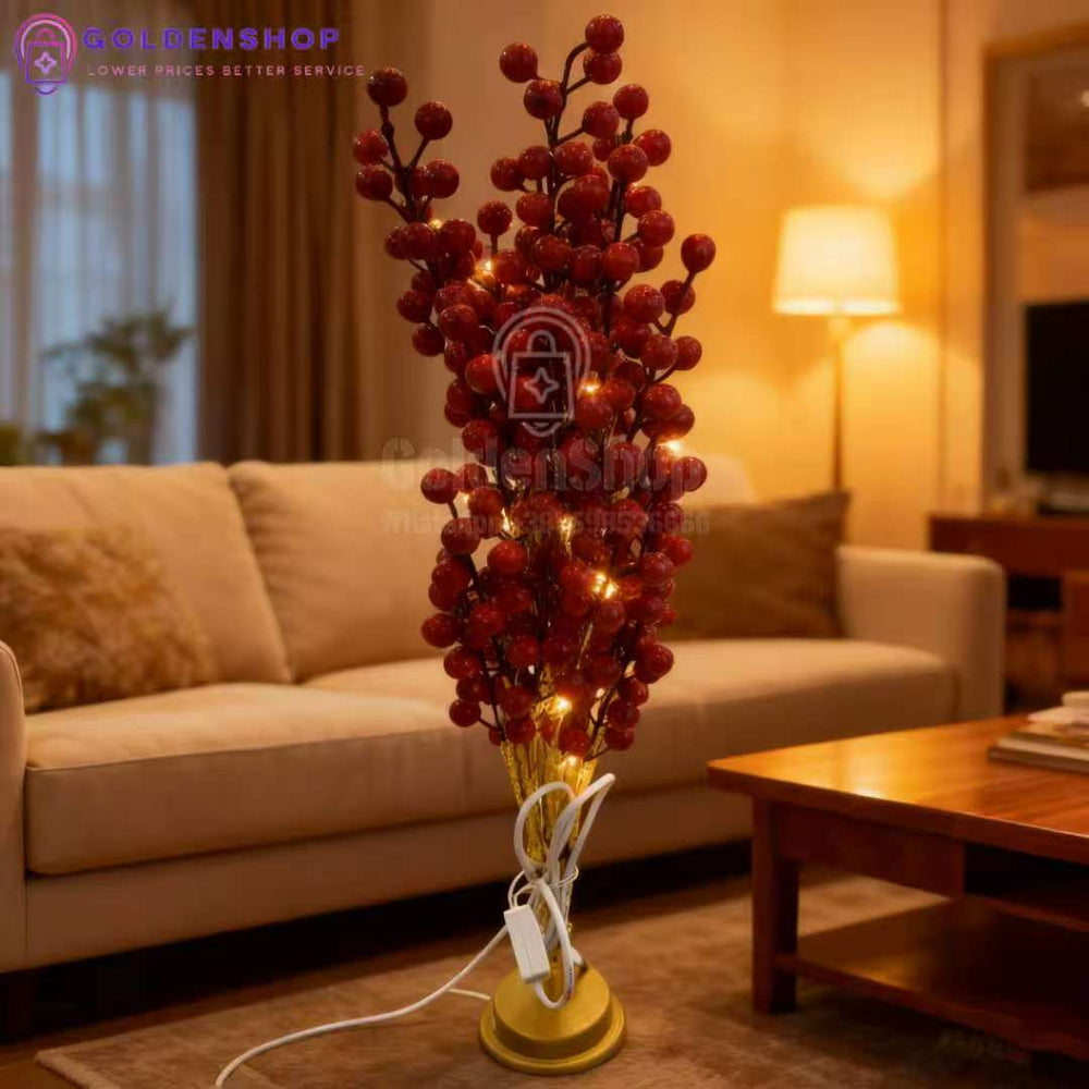 Veštačke crvene bobice za božićnu dekoraciju,ukras za vena