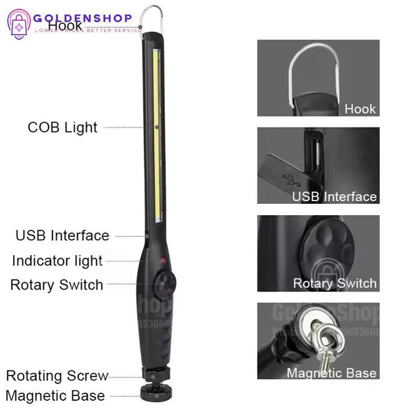 Led lampa sa magnetom za majstore punjiva