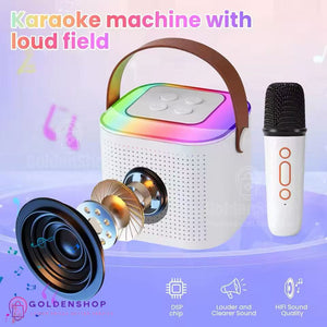Karaoke Bluetooth Rgb Prenosni Zvucnik sa mikrofonom