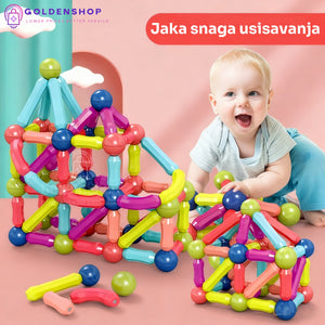 Magnetni stapici i kuglice za decu SET 103 dela