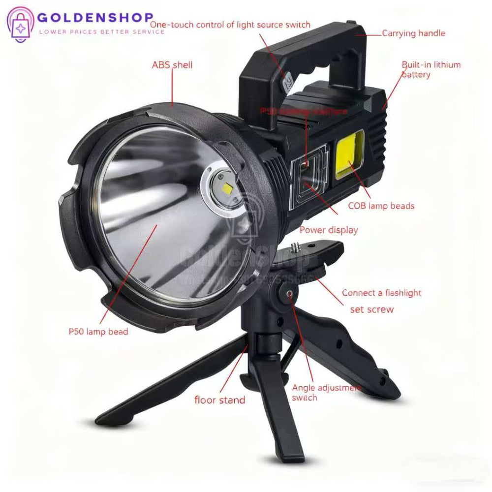 Punjiva baterijska lampa 150w sa postoljem i LED reflektorom