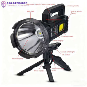 Punjiva baterijska lampa 150w sa postoljem i LED reflektorom