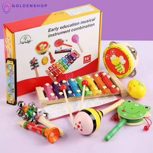 Muzički Instrumenti set Daire, Metalofon, Triangl, Zvečke