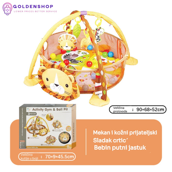 3u1 Prostirka, teretana i šator za bebe Lav