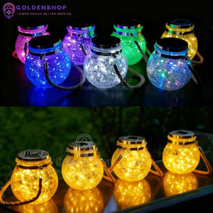 Solarne lampe Stakleni fenjer Lampa Ukrasna lampa 2kom