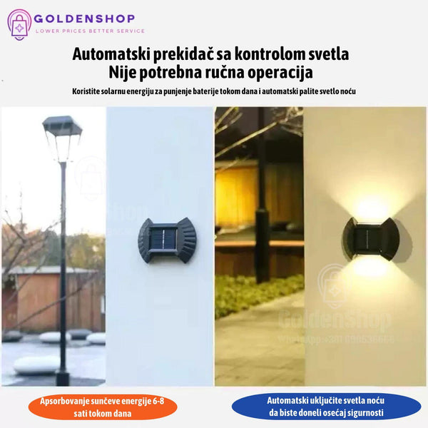 Solarna zidna dekorativna lampa set 4 komada