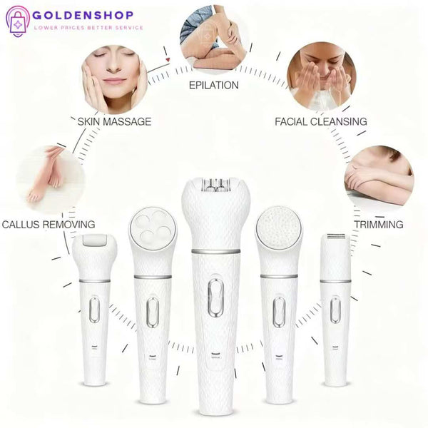 Depilator 5u1 Masazer Aparat za lice i telo 5u1 aparat