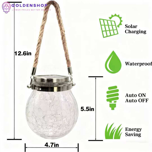 Solarne lampe Stakleni fenjer Lampa Ukrasna lampa 2kom