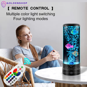Led Lampa Akvarijum-led lampa sa plivajucim meduzama i ribic
