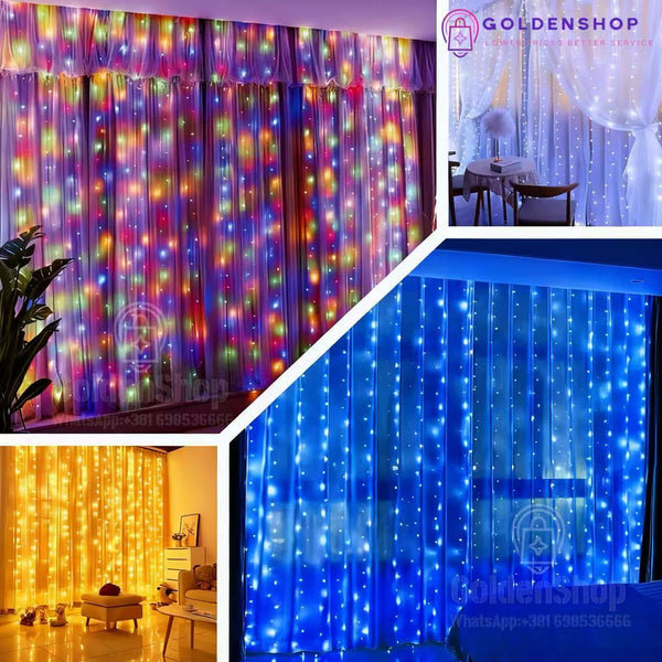 Lampice Novogodisnje lampice 3x3 Led lampice Zavesa lampice