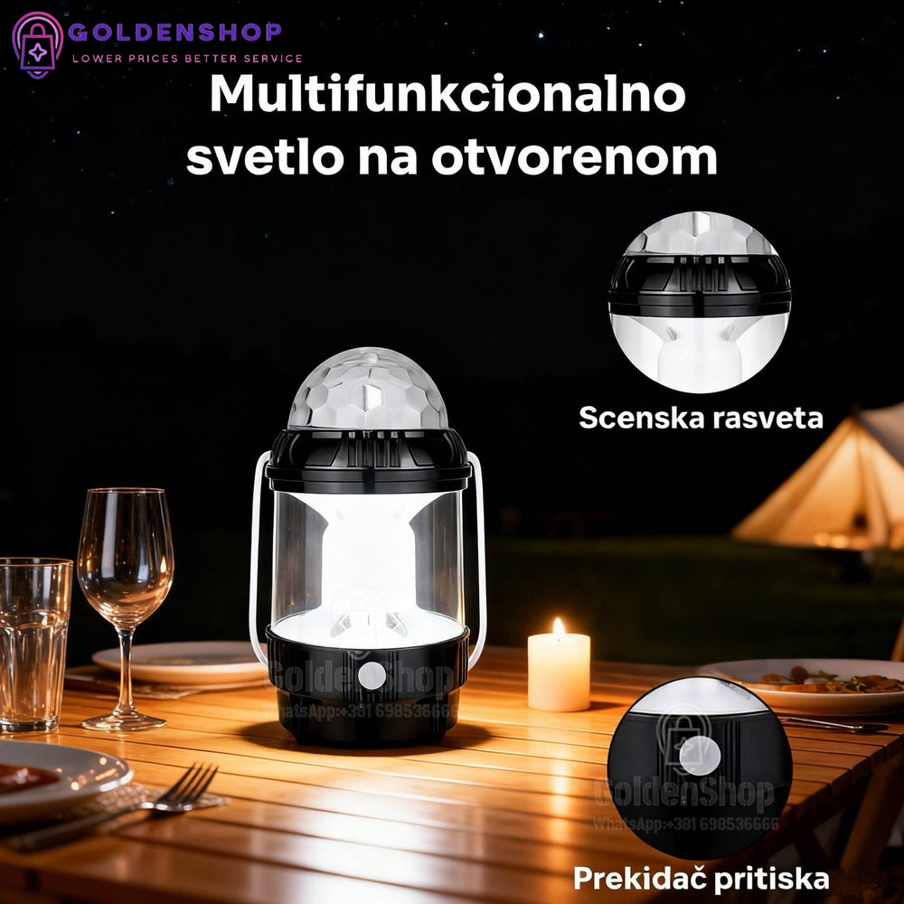 Fenjer Lampa za kampovanje Disko lampa Fenjer Led lampa