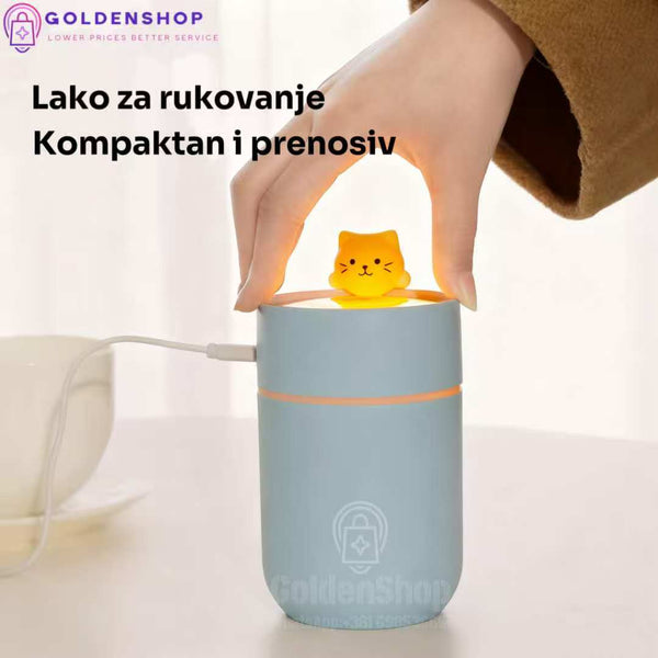 Ovlaživač vazduha sa noćnim svetlom Cartoon Cat