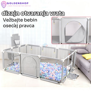 Ogradica za bebe Ogradica za bebe sa lopticama golom i kosem