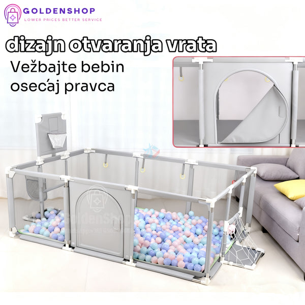 Ogradica za bebe Ogradica za bebe sa lopticama golom i kosem