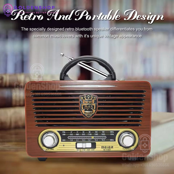 Radio tranzistor - Retro USB Micro SD (Meier M-115BT)