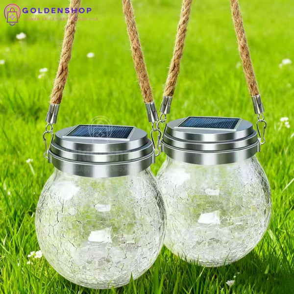 Solarne lampe Stakleni fenjer Lampa Ukrasna lampa 2kom