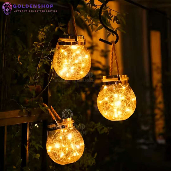 Solarne lampe Stakleni fenjer Lampa Ukrasna lampa 2kom