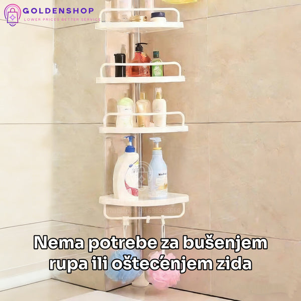 Ugaona polica za kupatilo teleskopska nosivost 18kg