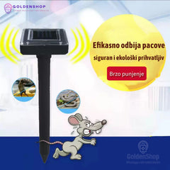 Solarni ultrazvučni rasterivač krtica, zmija i ostalih glodara sa SENZOROM