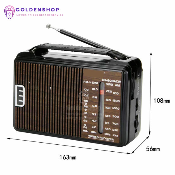 Retro radio sa bt zvucnicima i punjivom baterijom GOLON