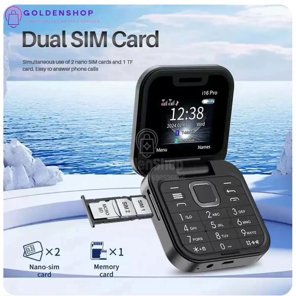Mini mobilni telefon na preklop i16 Pro