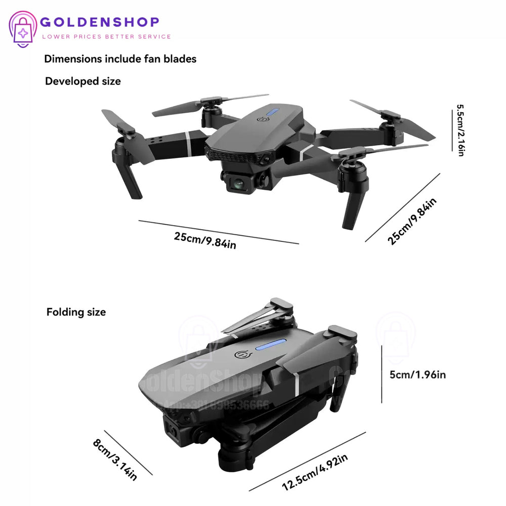 Dron E88 pro 4k HD kamera + 2 baterije