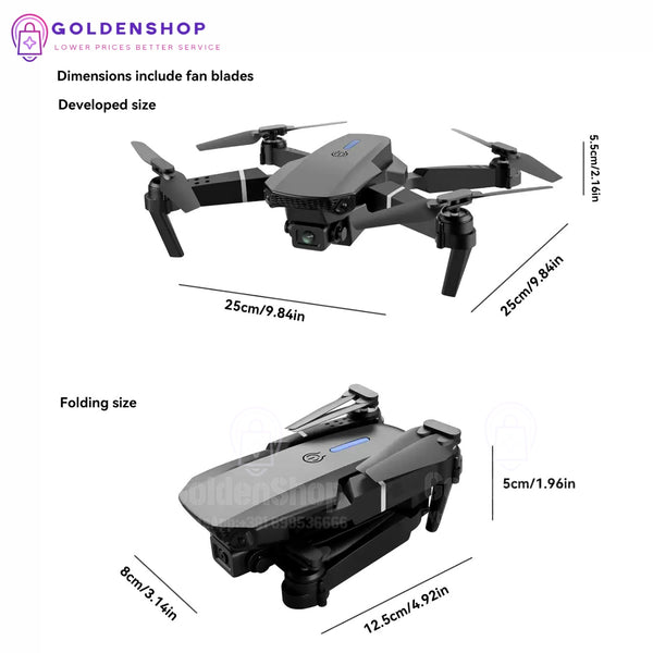 Dron E88 pro 4k HD kamera + 2 baterije