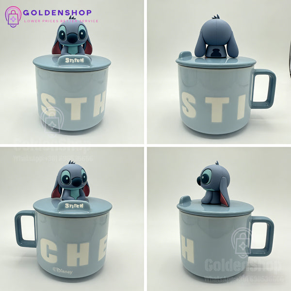 Disney Stitch Keramička Šolja sa Slamčicom i Poklon Kutijom 450ml