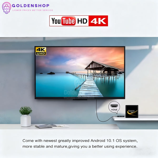 Smart TV BOX Android MxBox10-s 4/64GB 2.4/5G-WIFI Android 14