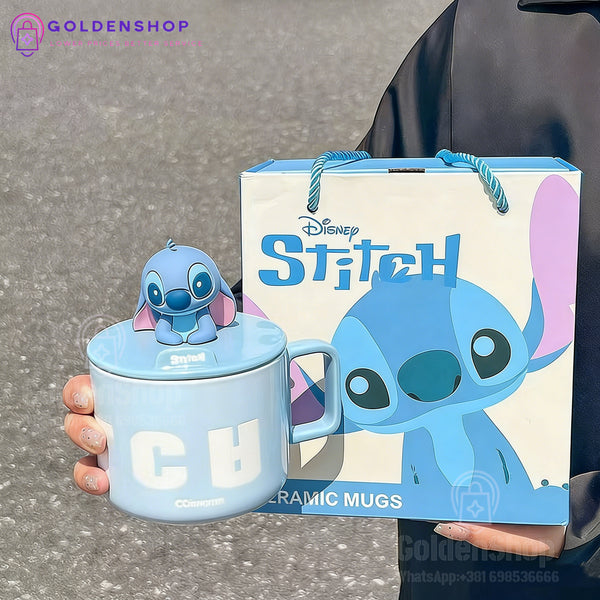 Disney Stitch Keramička Šolja sa Slamčicom i Poklon Kutijom 450ml